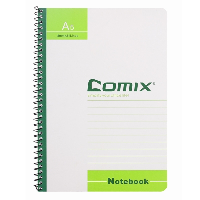 齐心 C4515 办公必备螺旋装订本 A5 80张笔记本软抄本