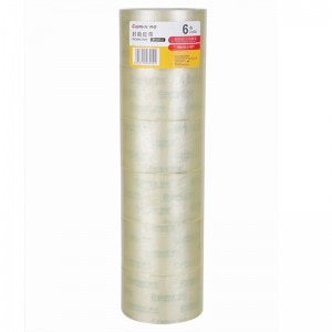 齐心 JP4806-6 普透封箱胶带 6卷/筒 48mm*60y  6卷装