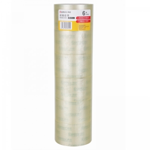 齐心 JP4810-6 普透封箱胶带 6卷/筒 48mm*100y 6卷装
