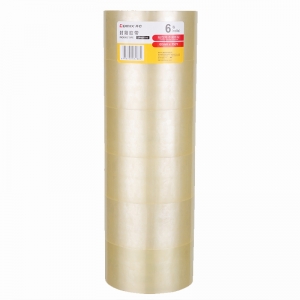 齐心 JP6015-6 普透封箱胶带 6卷/筒 60mm*150y