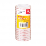 齐心 JF1218-8 超透文具胶带 8卷/筒 12mm*18y