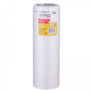 齐心 MJT0910 双面胶棉纸胶带 09mm*10y 32卷装