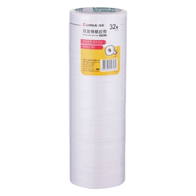 齐心 MJT0910 双面胶棉纸胶带 09mm*10y 32卷装