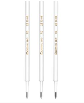 齐心 R5 双球珠按动中性笔替芯 子弹头 0.5mm  12支/盒 黑色