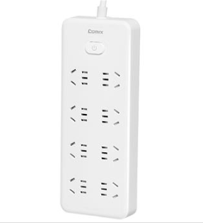 齐心 PCP-WZ828 延长线插座插板 插线板 8位40孔 总控全长3米