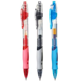 齐心 GP108 速干按动中性笔 弹簧子弹头0.5mm  12支/盒 签字笔