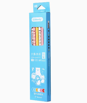 齐心 MP2033 QQ六角木杆铅笔   hb12支装 HB
