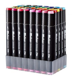 齐心 ZYMK05-40 双头彩色马克笔 40支装 1-6mm