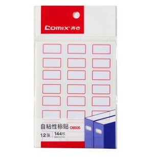 齐心 C6505 自粘性标贴 12张 12枚 24*27mm 标签贴