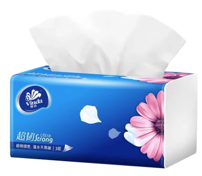 维达抽纸V2182  153mm*195mm  3层 150抽 3包/提